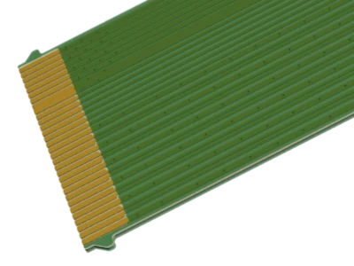 Flexible flat cable and connector assembly for PCB interconnection