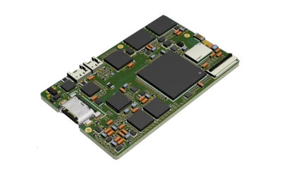 Compact IoT device PCB with wireless connectivity and low-power microcontroller